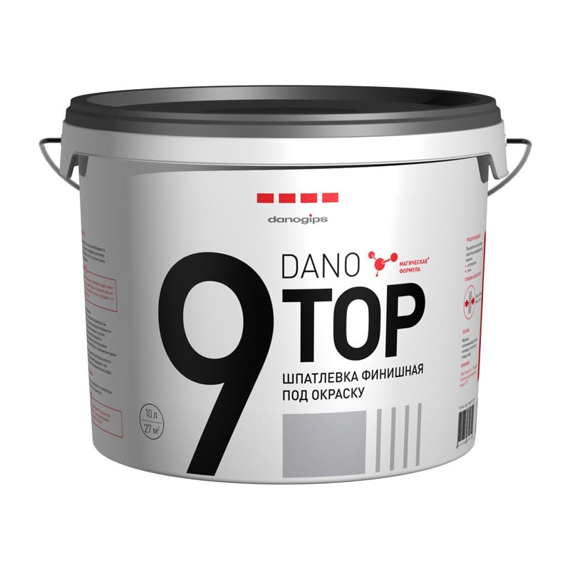 Финишная готовая полимерная шпаклевка Danogips Dano Top 9 (10 л)
