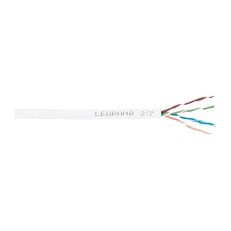 Белый компьютерный кабель — витая пара UTP, 4 пары (1 п. м.)