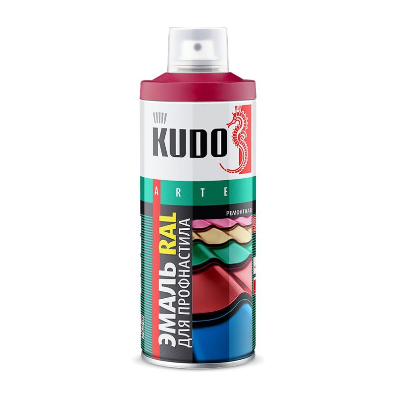 Эмаль аэрозольная Kudo KU-03003R RAL 3003 рубиново-красный (0,52 л)