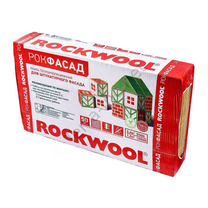 картинка Утеплитель Rockwool Фасад Баттс 1000х600х50 мм, 4 шт