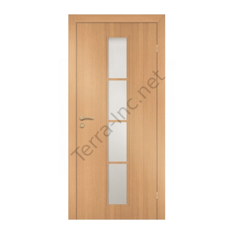 картинка Полотно дверное Olovi, со стеклом, бук, с/п, с/ф (L4 3D М10х21)