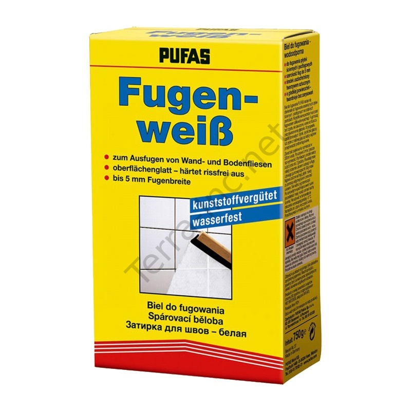 картинка Затирка для швов между плитками Pufas Fugenweiss белая, 0,75 кг