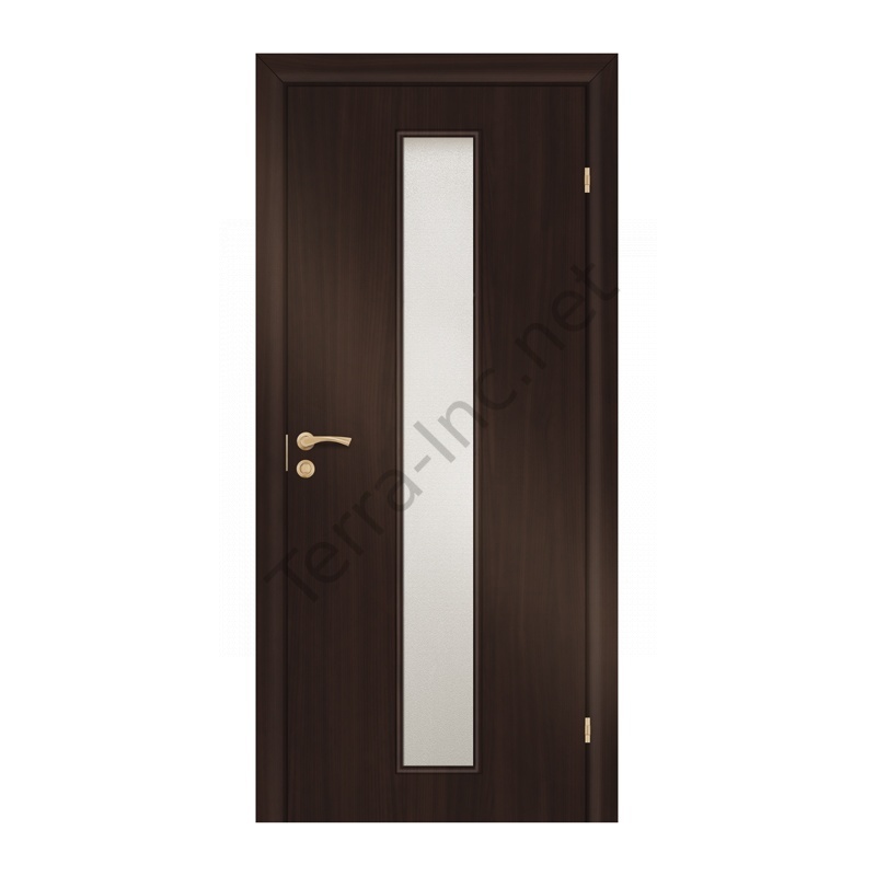 картинка Полотно дверное Olovi, со cтеклом, венге, б/п, с/ф (L2 900х2000х35 мм)